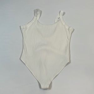 GOOD AMERICAN Bodysuit Size 3 L Cotton Tank Bodysuit Thong